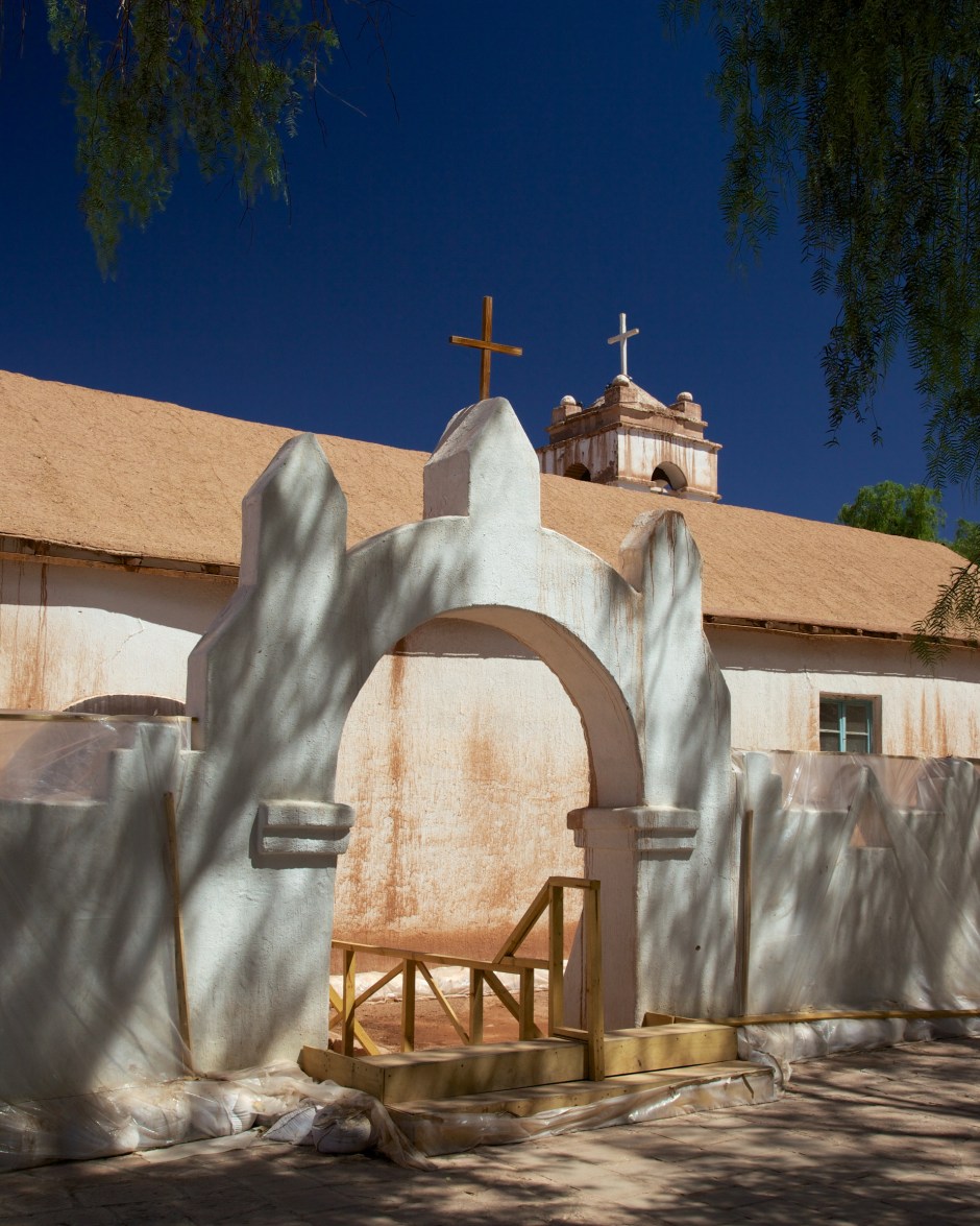 The spire of Iglesia San Pedro