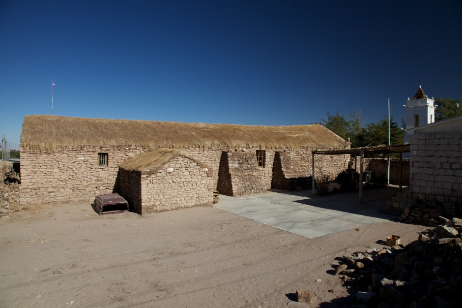 Side of church at Toconao, showing one of the side chapels