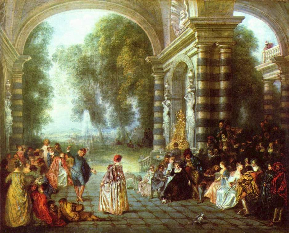 The Pleasures of the Ball by Watteau (1714)