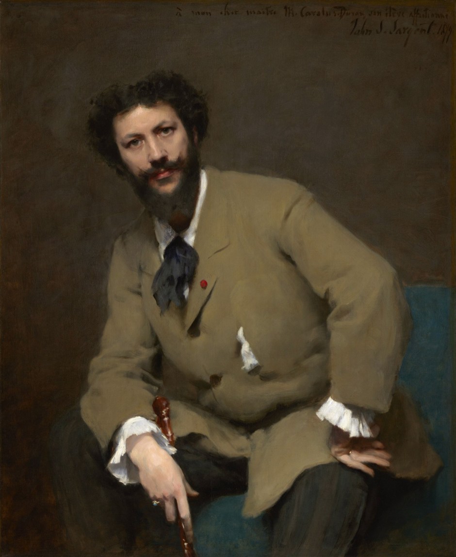 Portrait of Carolus-Duran (1879) This portrait of Sargent's teacher and early mentor was submitted to the Paris Salon in 1879, received an honourable mention and launched his career. Carolus-Duran was a radical teacher who encouraged his students to draw and paint directly to canvas in the manner of Velazquez. It is an approach which clearly suited Sargent well.