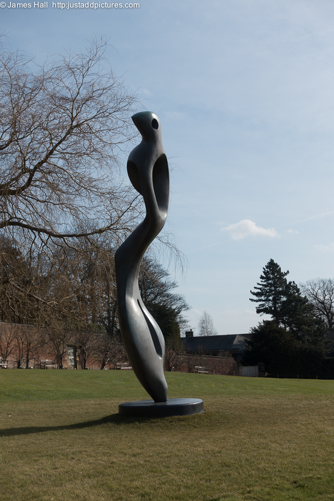 Large Interior Form, 1982 One of his last works, this object ignores his earlier dictums and definitely shows a pair of ankles. Fortunately it is bronze, not stone.